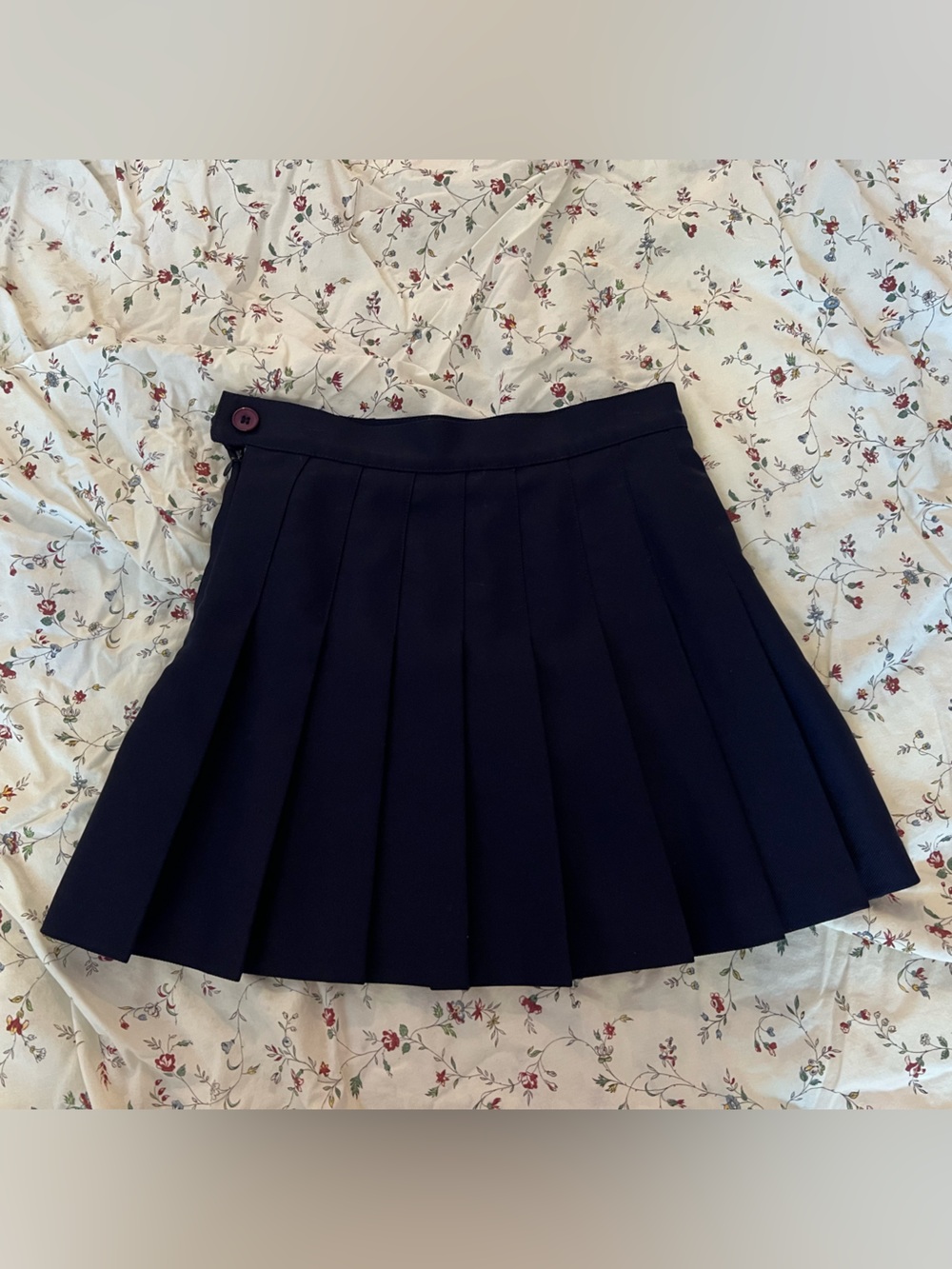 American Apparel Navy Pleated Tennis Skirt